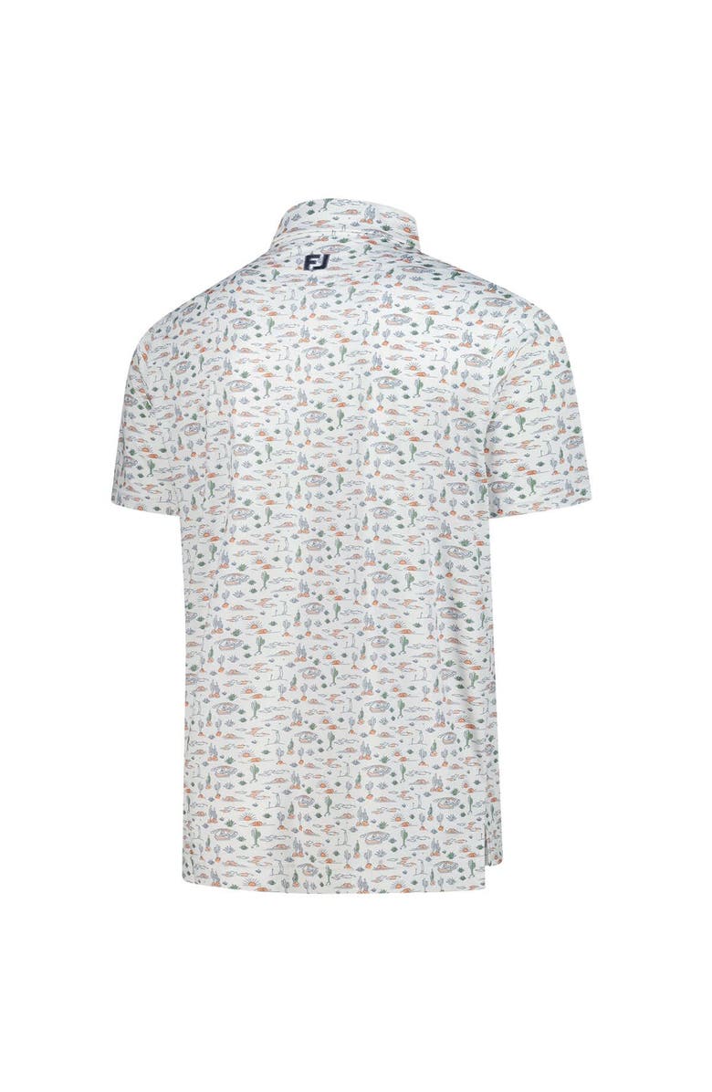FOOTJOY Men's FootJoy White WM Phoenix Open ProDry All Over Print Polo, Alternate, color, White