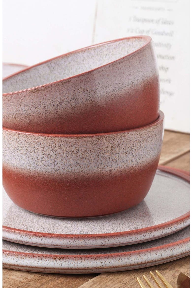 Vince Stoneware 16-Piece Dinnerware Set, Alternate, color, Red