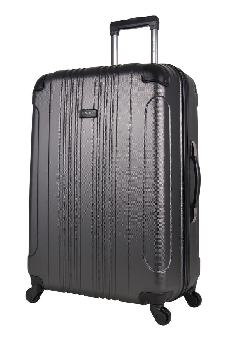 Out of Bounds Lightweight Hardside 4-Wheel Spinner Carry-On Luggage, Alternate, color, CHARCOAL