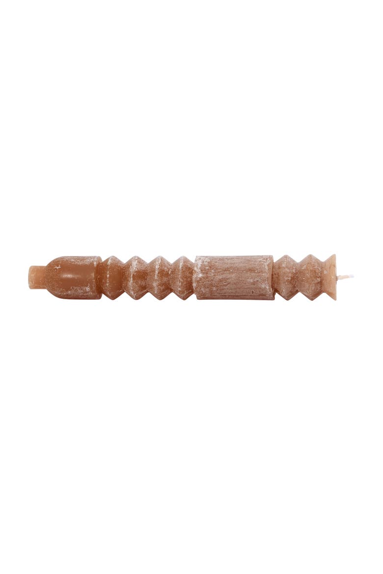 Unscented  Taper Candles in Box, Set of 2, Cappuccino, Alternate, color, Brown