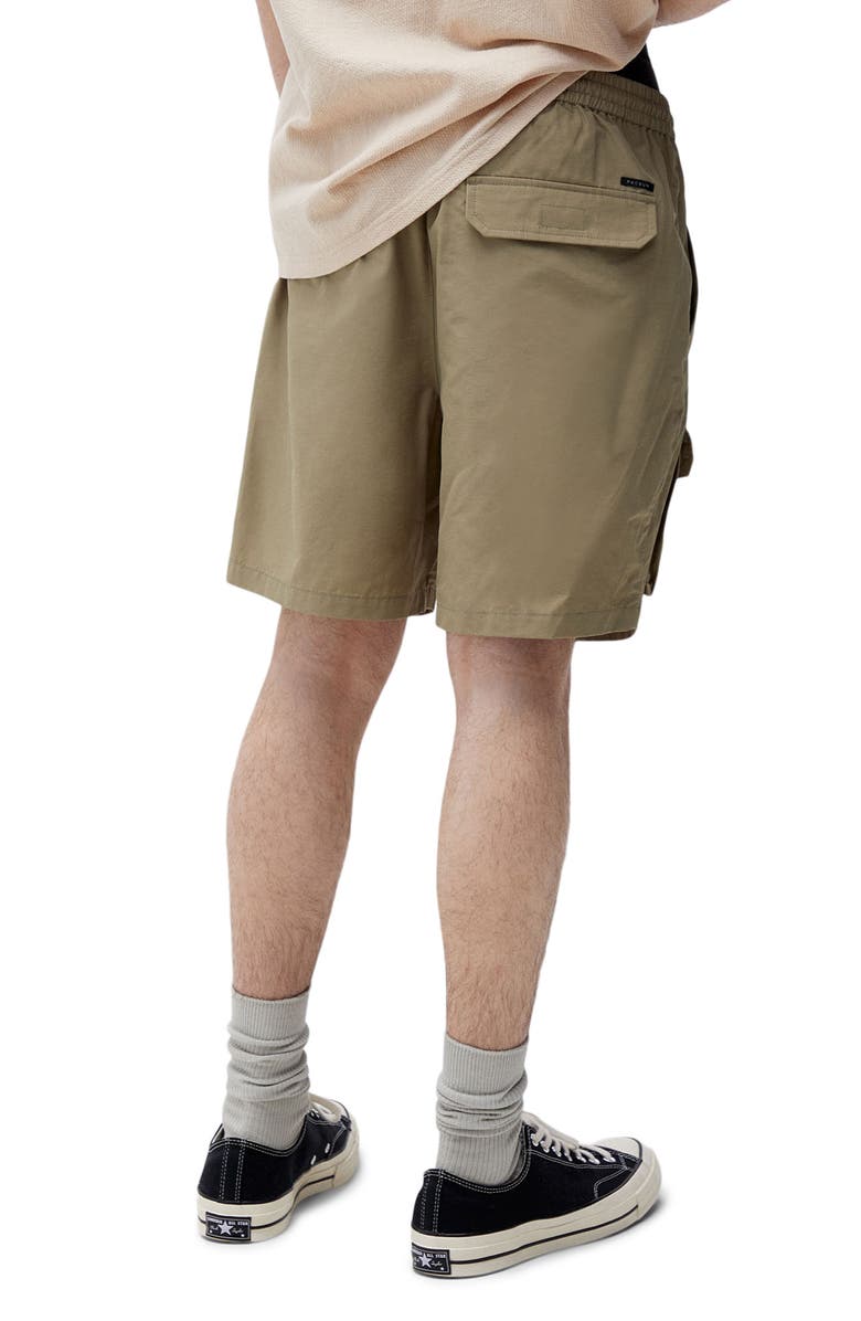 PacSun Gabriel Olive Nylon Shorts, Alternate, color,
