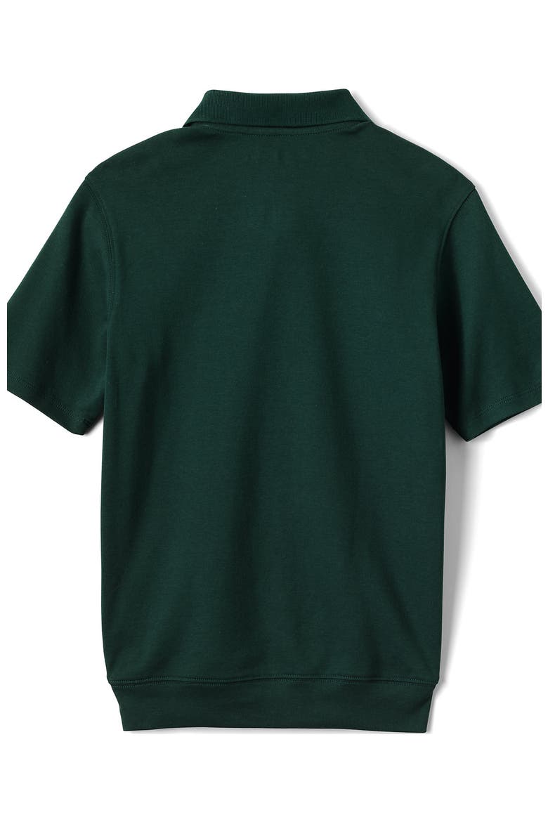 School Uniform Big Kids Short Sleeve Banded Bottom Polo Shirt, Alternate, color, Evergreen
