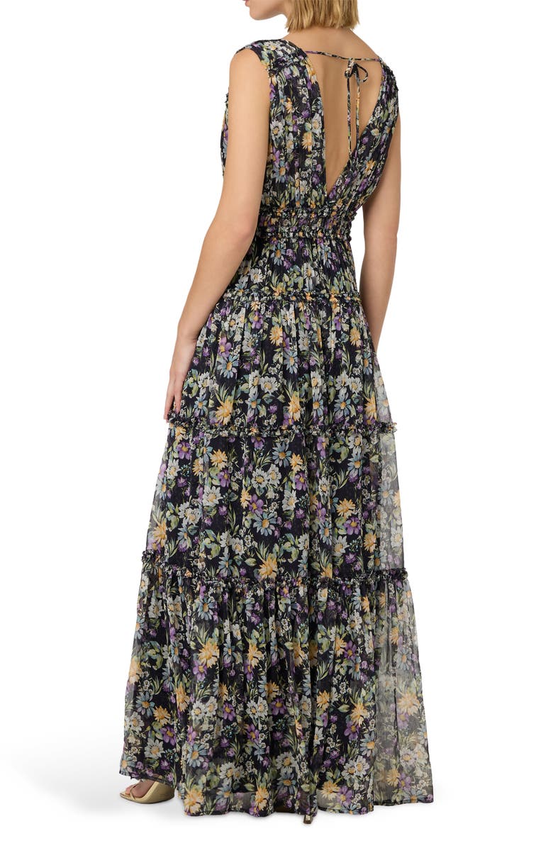 ASTR the Label Edessa Sleeveless Maxi Dress, Alternate, color, Black Floral