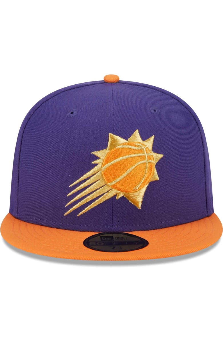 New Era Men's New Era Purple/Orange Phoenix Suns Gameday Gold Pop Stars 59FIFTY Fitted Hat, Alternate, color, Purple