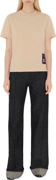 Burberry Check Label Cotton T-shirt