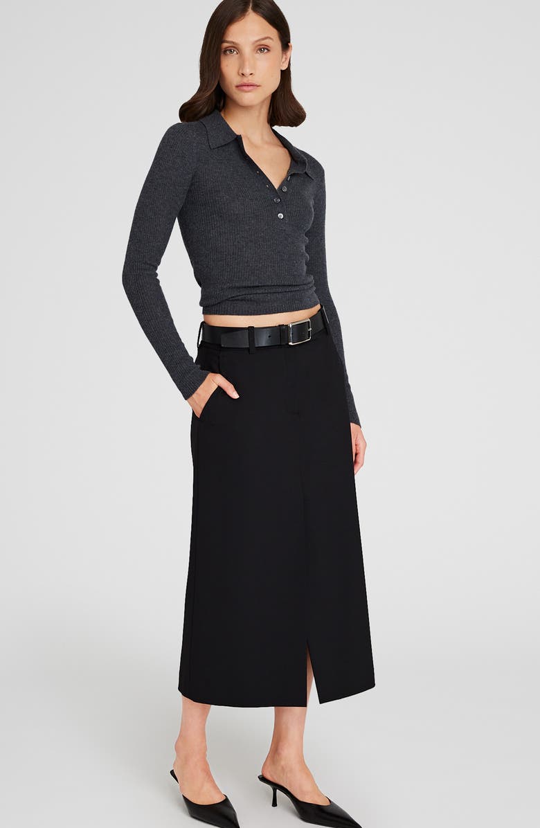 Club Monaco Midi Suit Skirt, Alternate, color,