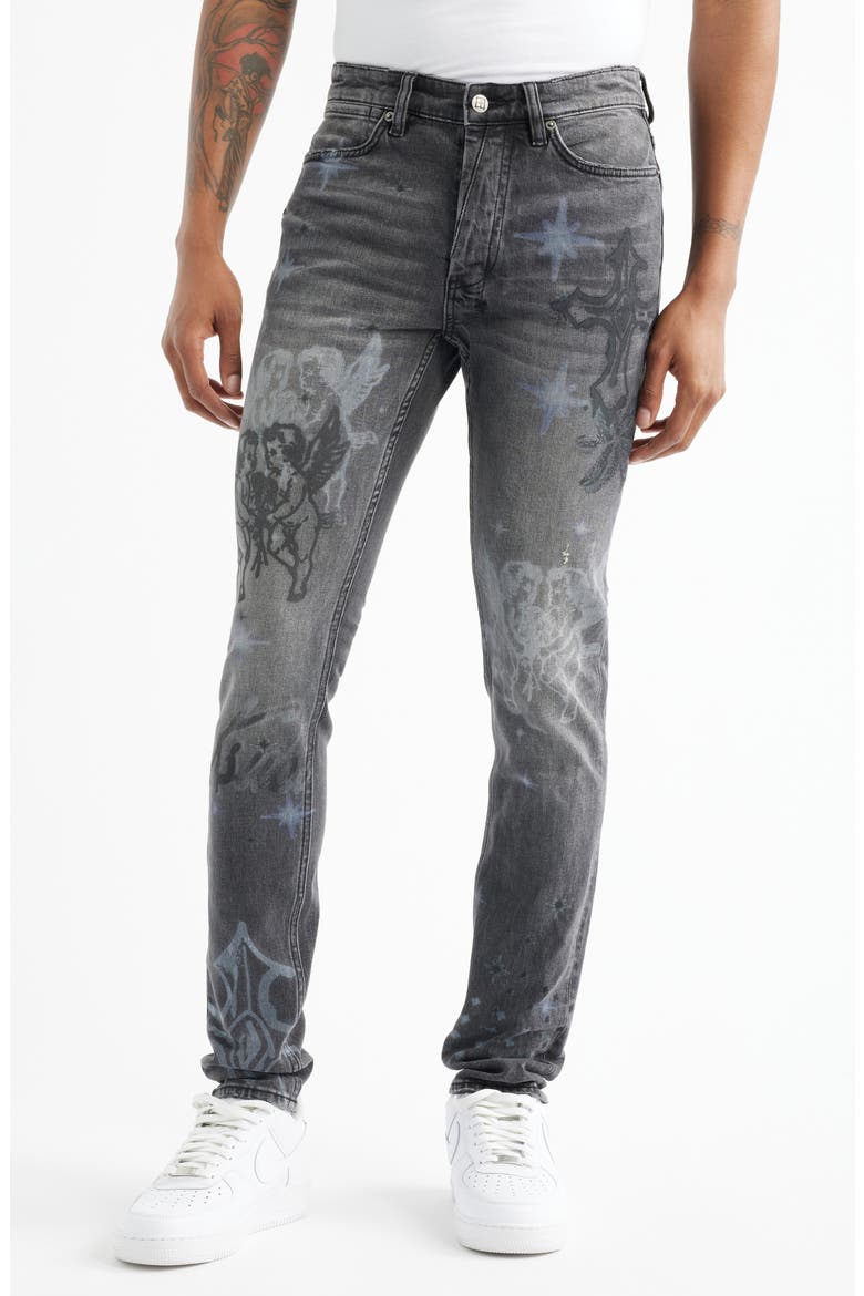 Van Winkle AXL Cherub Skinny Jeans, Main, color, CHARCOAL