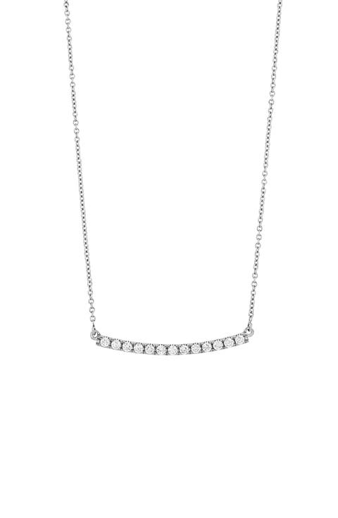 Stick Pavé Diamond Bar Necklace