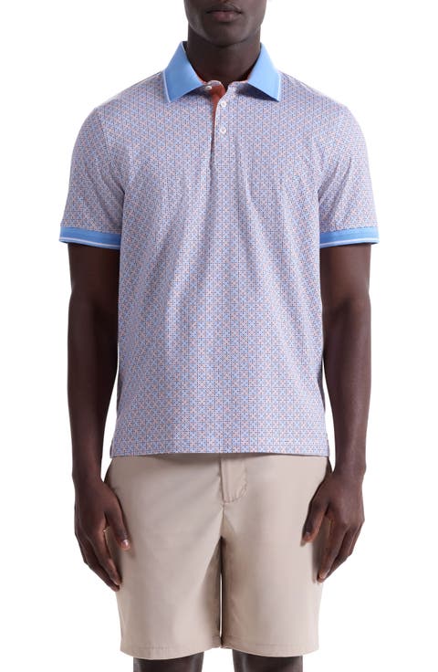 Vance OoohCotton® Geo Print Polo