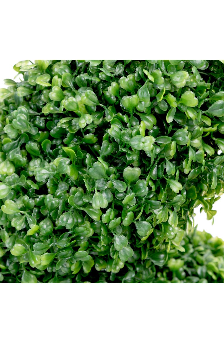 Northlight Potted Two Toned Artificial Spiral Boxwood Garden Topiary Tree - 5', Alternate, color, Green