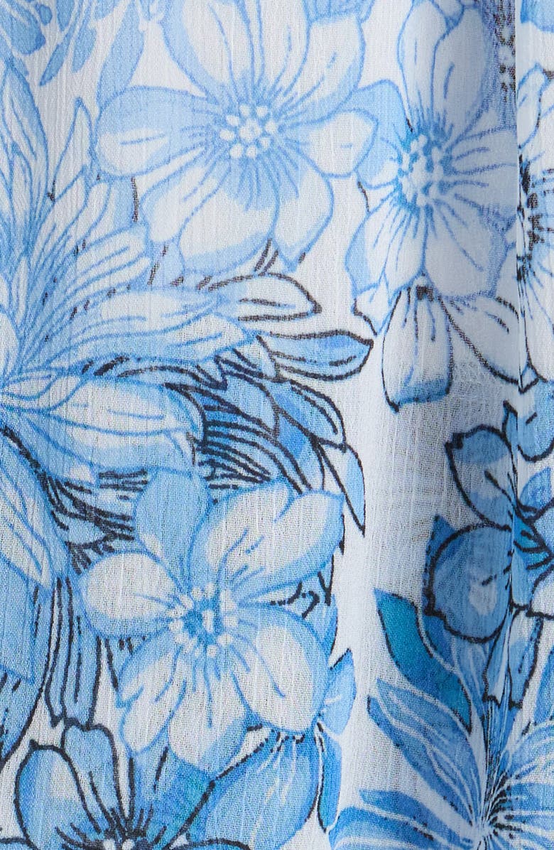 SUGARLIPS Tierra Floral Briary Strapless Dress, Alternate, color, Blues