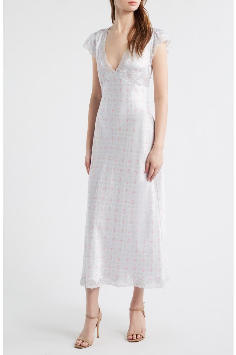 Theodore Floral Maxi Slipdress, Main, color, CHAPPARAL BLUE