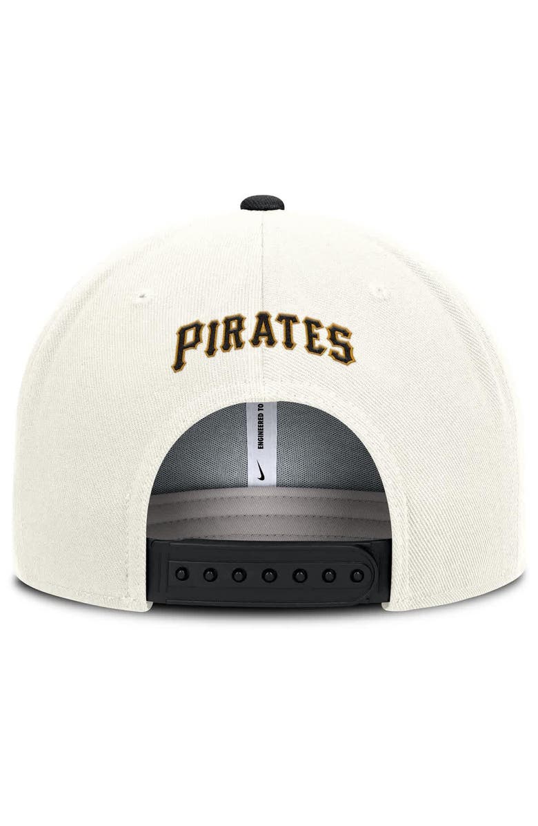 Nike Men's Nike Cream/Black Pittsburgh Pirates Cooperstown Pro Dri-FIT Snapback Hat, Alternate, color, Cream