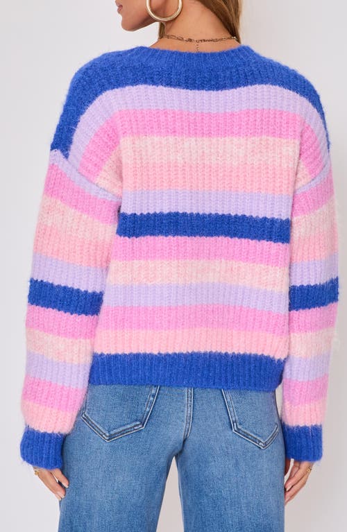 Vici Collection Mood Boost Stripe Cardigan In Multi