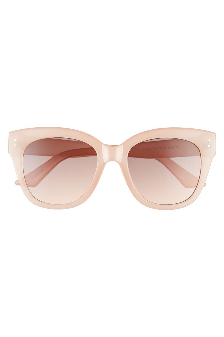 66mm Oversize Sunglasses, Alternate, color, MILKY NUDE