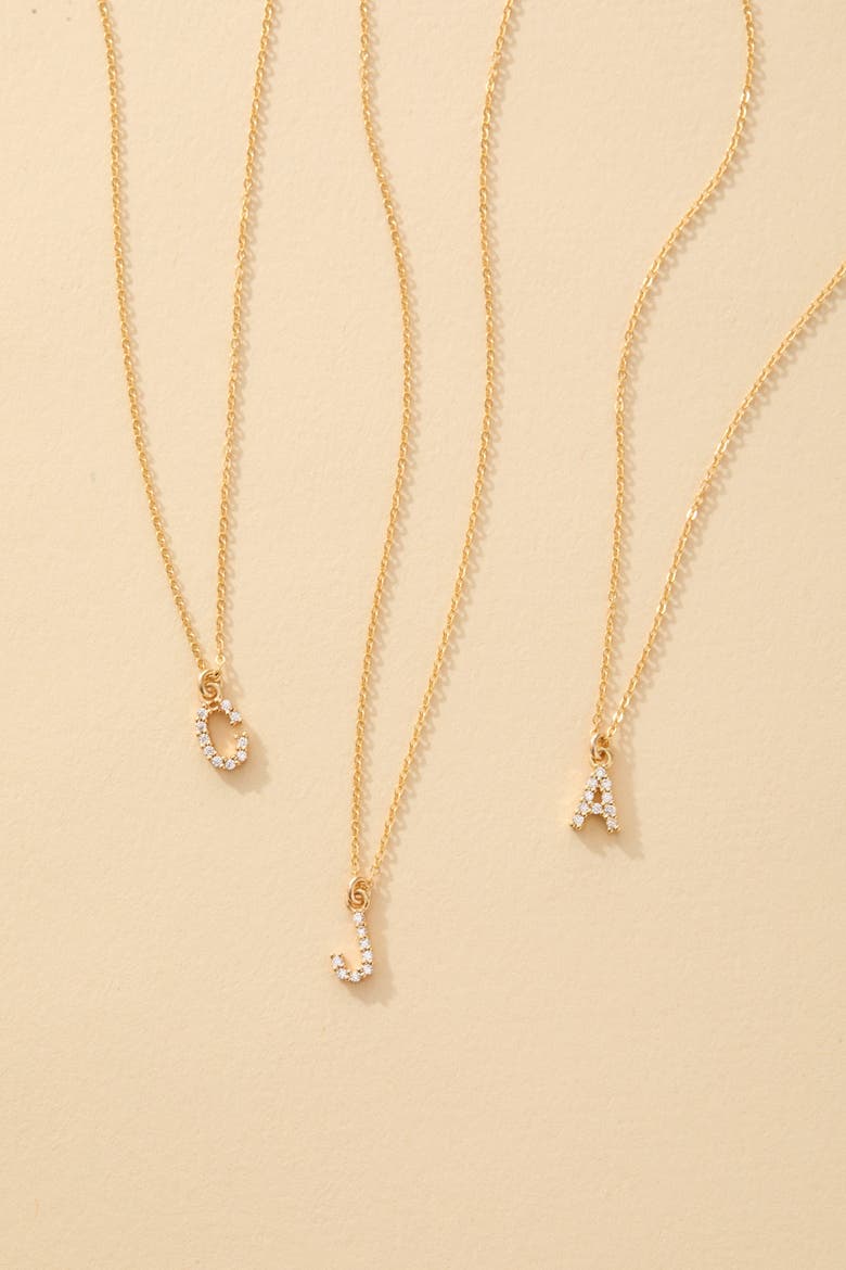 Gemma Initial Necklace, Alternate, color, Gold / J