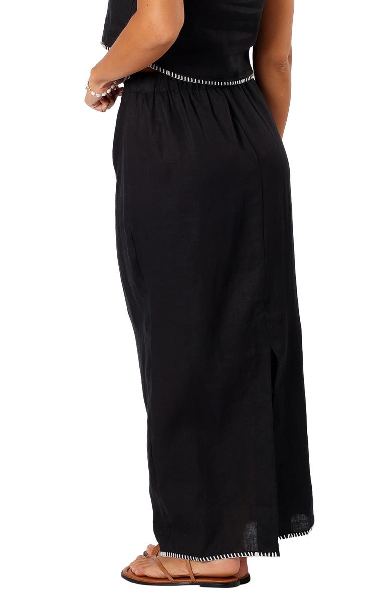 Petal & Pup Odette Linen Midi Skirt, Alternate, color,