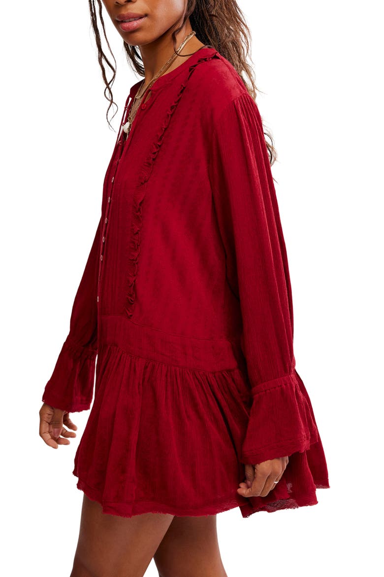 Intimately FP Haute Heirloom Minidress, Alternate, color, RED DAHLIA