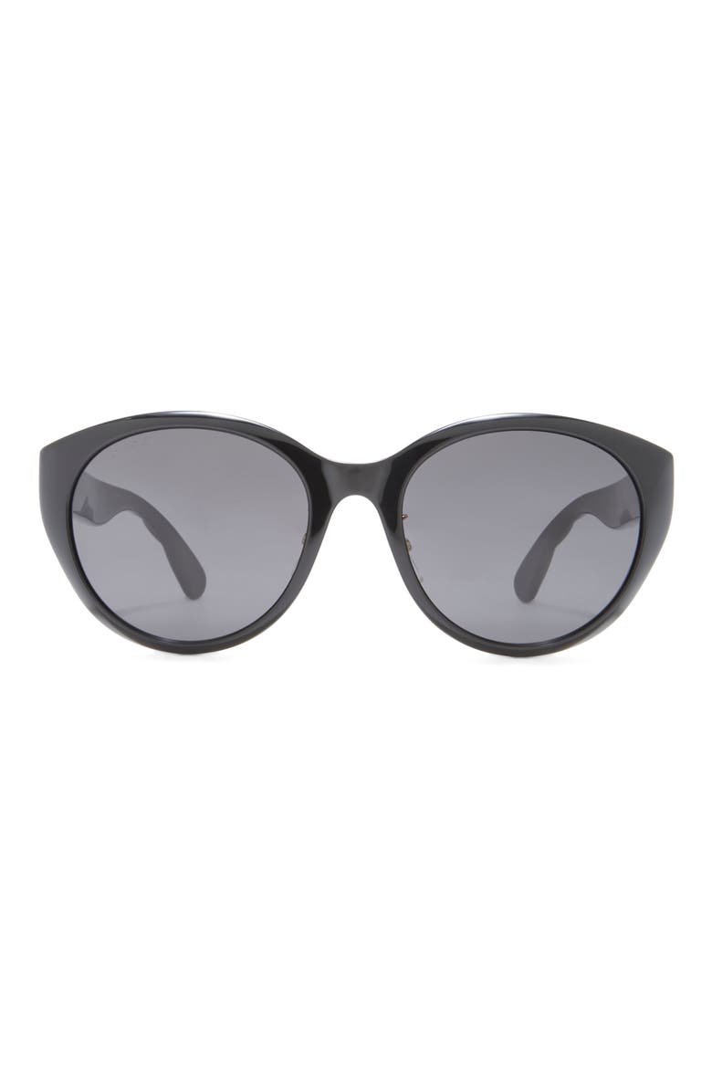 56mm Cat Eye Sunglasses, Main, color, BLACK BLACK GREY