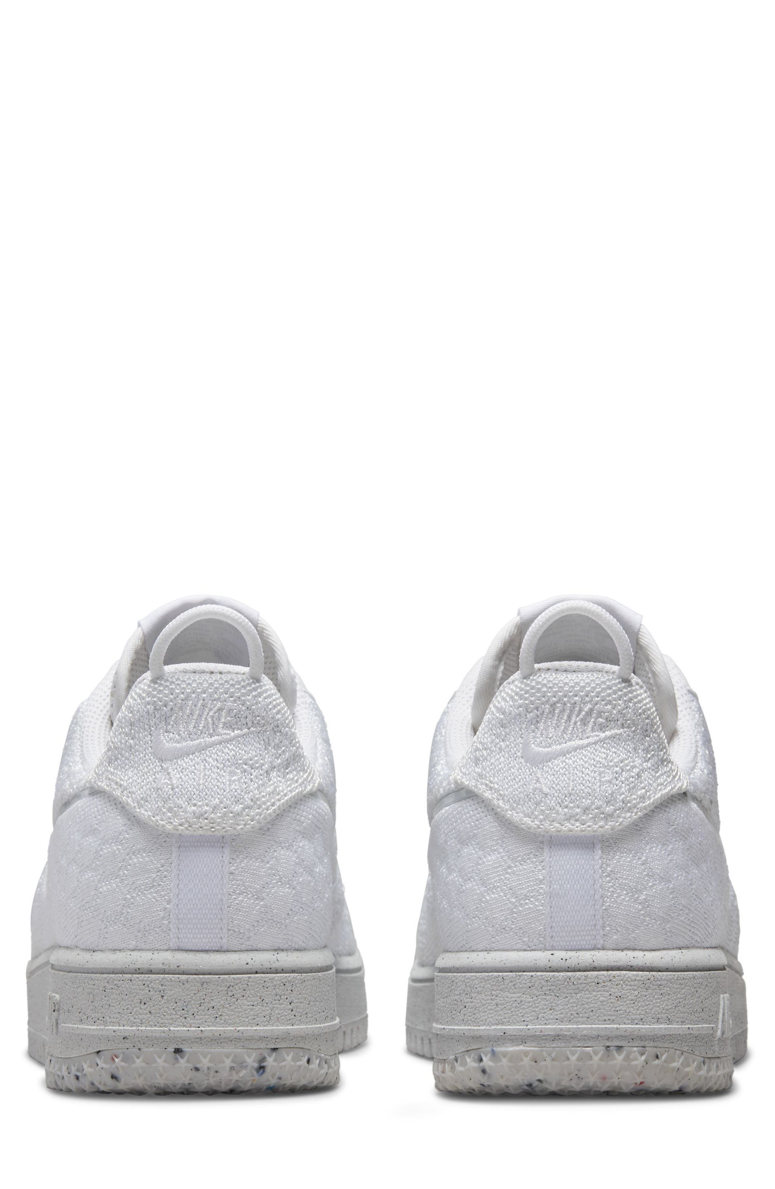 AF1 Crater Flyknit Sneaker, Alternate, color, WHITE/ PLATINUM TINT