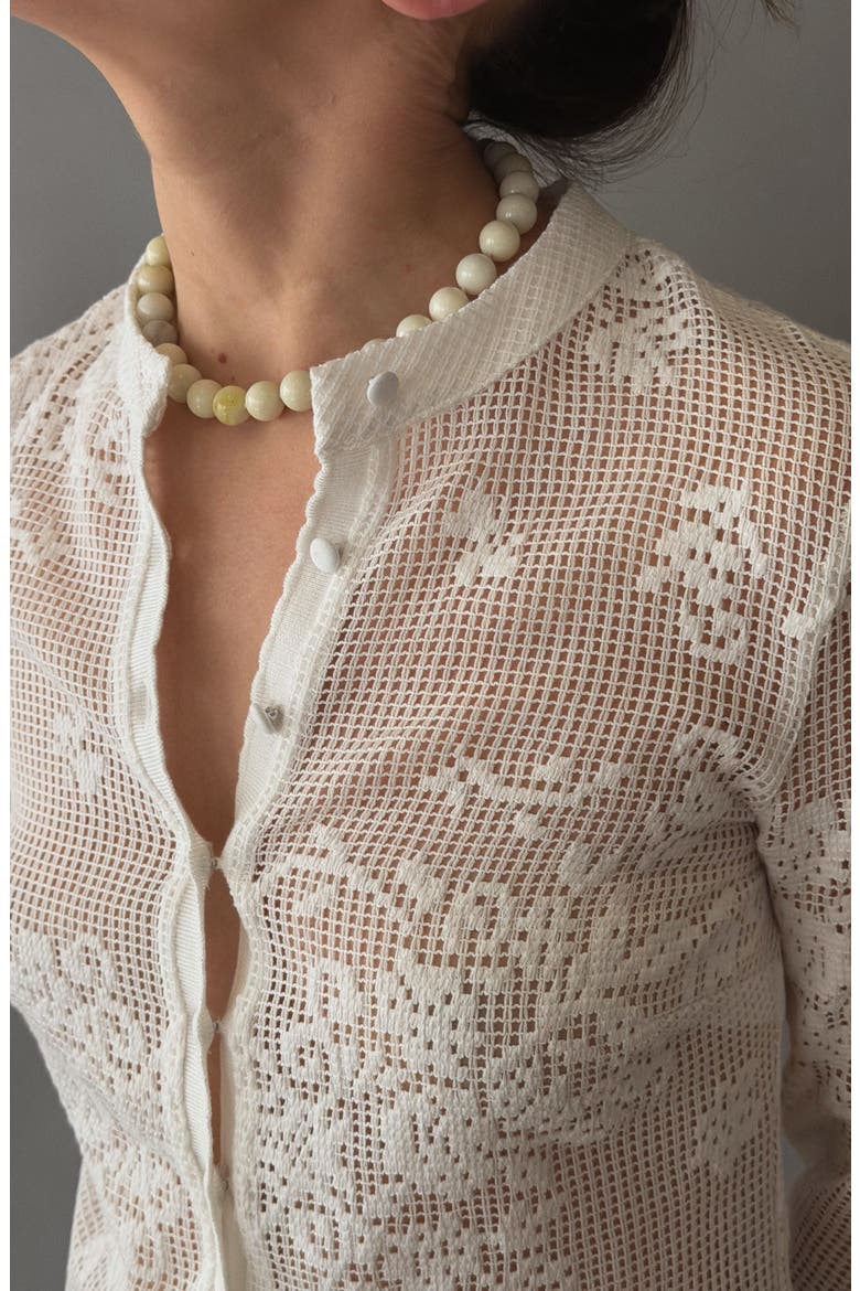 Mello Stone Necklace, Alternate, color, Pistachio