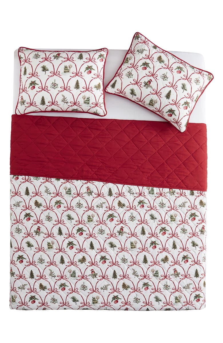 VCNY HOME Christmas Bow Quilt Set, Main, color, Christmas