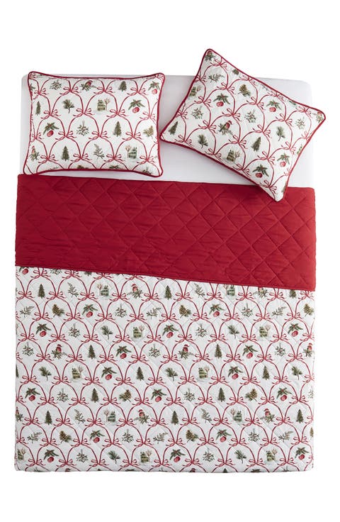 Christmas Bow Quilt Set