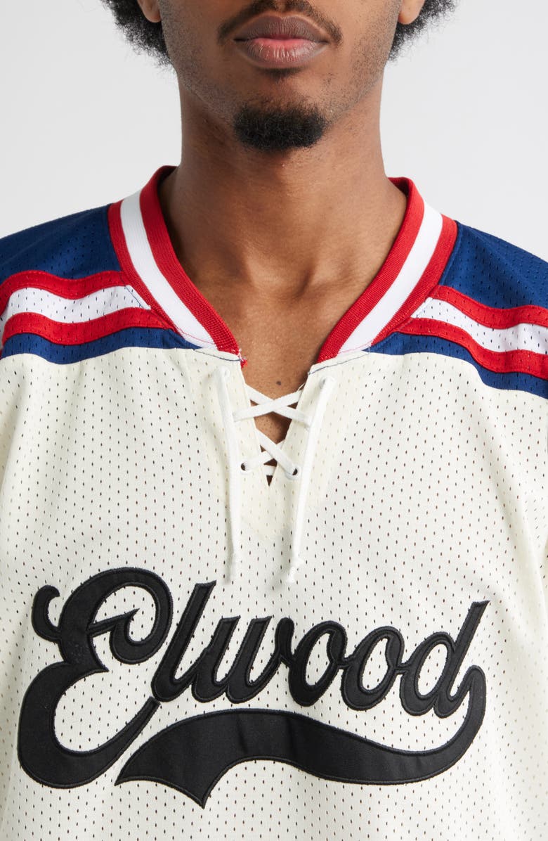 Elwood Oversize Mesh Hockey Jersey, Alternate, color, Off White