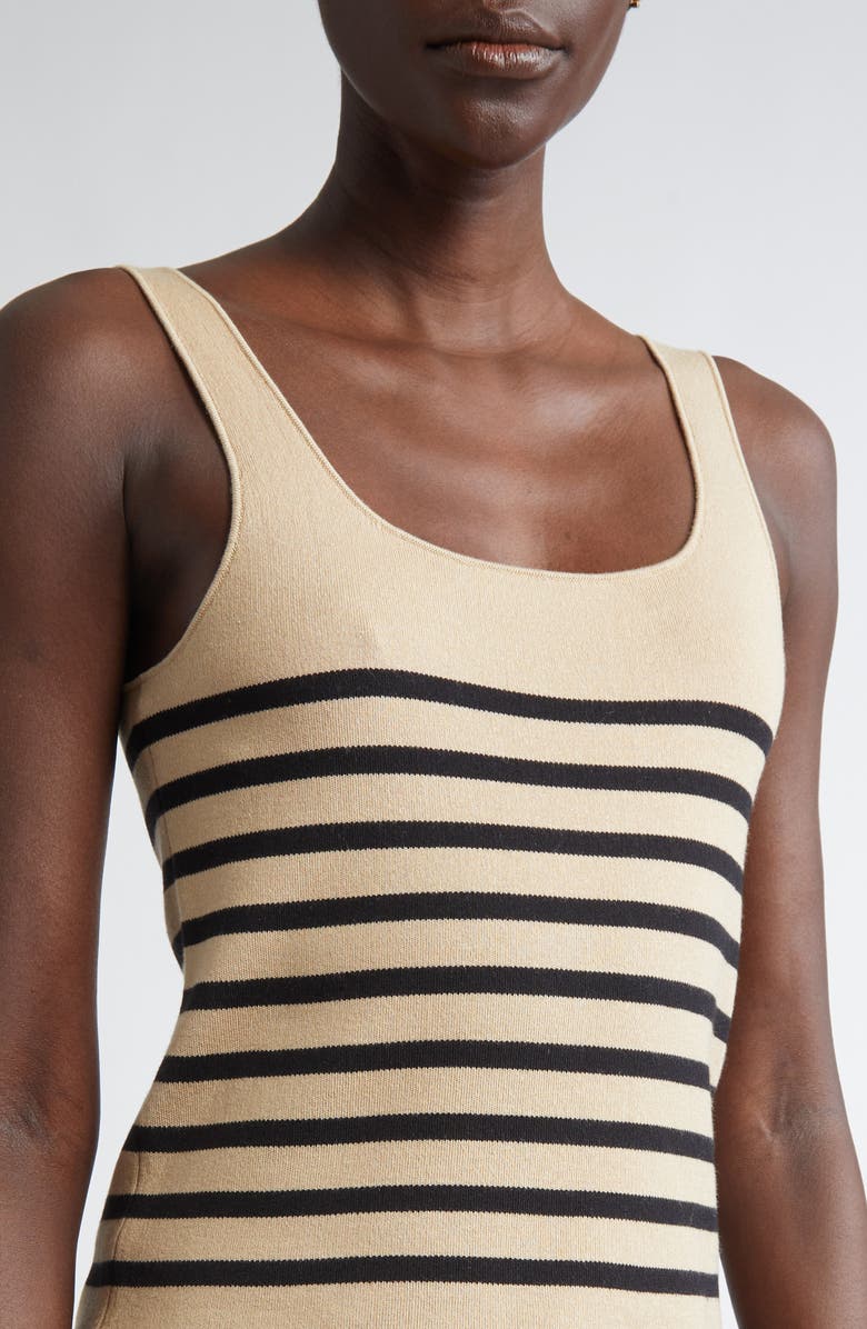 Altuzarra Stevie Stripe Silk & Cotton Sweater Tank, Alternate, color, 