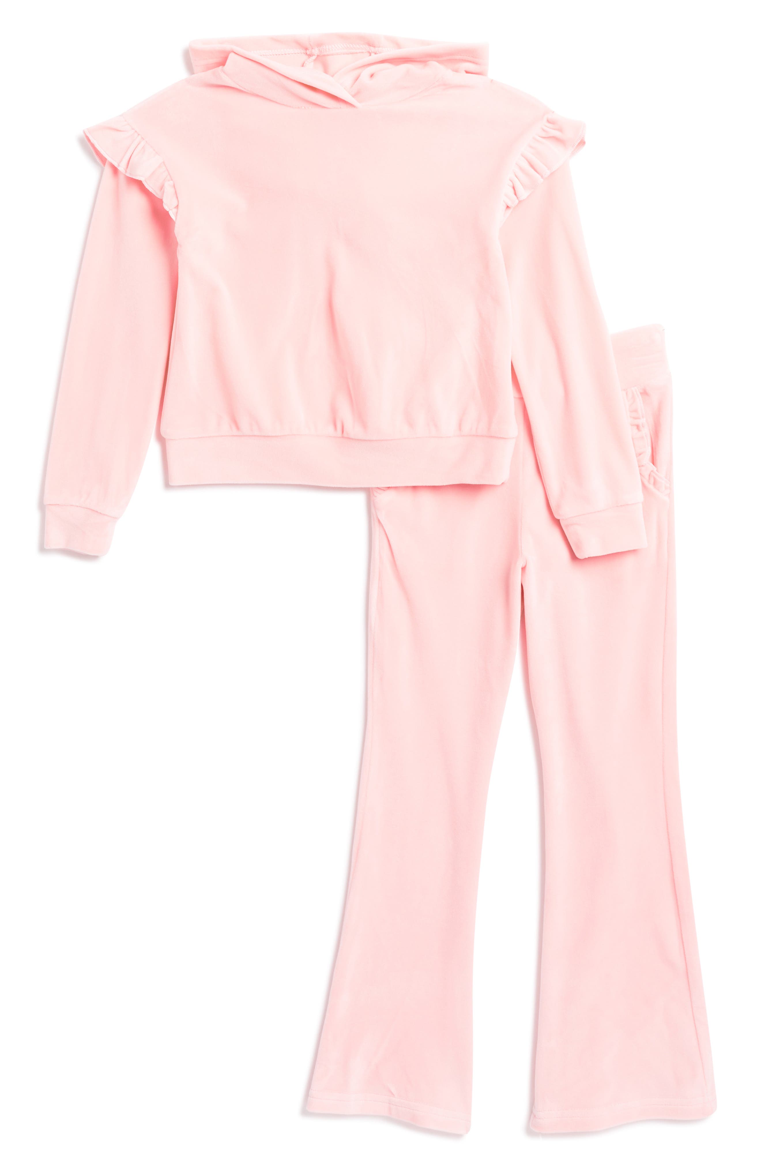 90 DEGREE BY REFLEX Kids&#39; Velour Hoodie &amp; Flare Pants Set