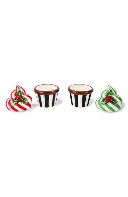 Mackenzie-childs Mackenzie Childs Check It Out Set Of 2 Cupcake Boxes In Multi