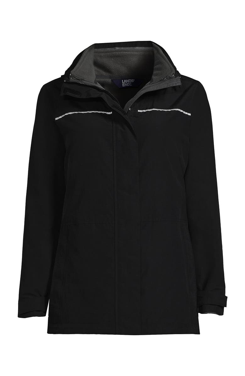 Lands' End 3 in 1 Squall Jacket, Alternate, color, Black