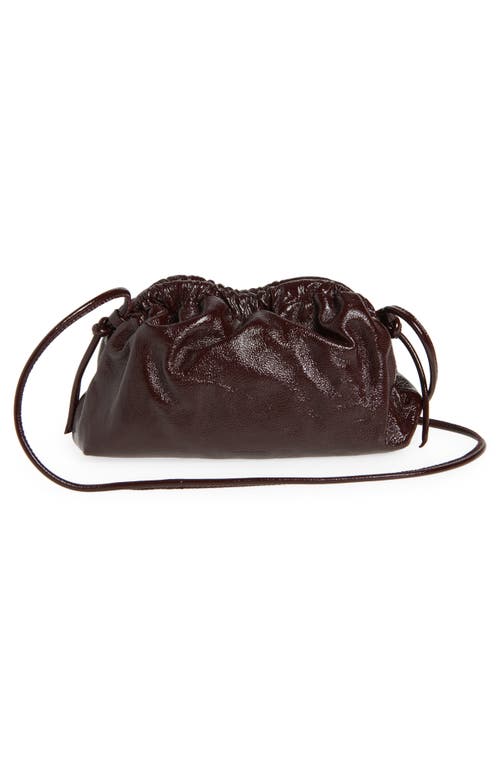 Mansur Gavriel Mini Cloud Leather Clutch In Burgundy