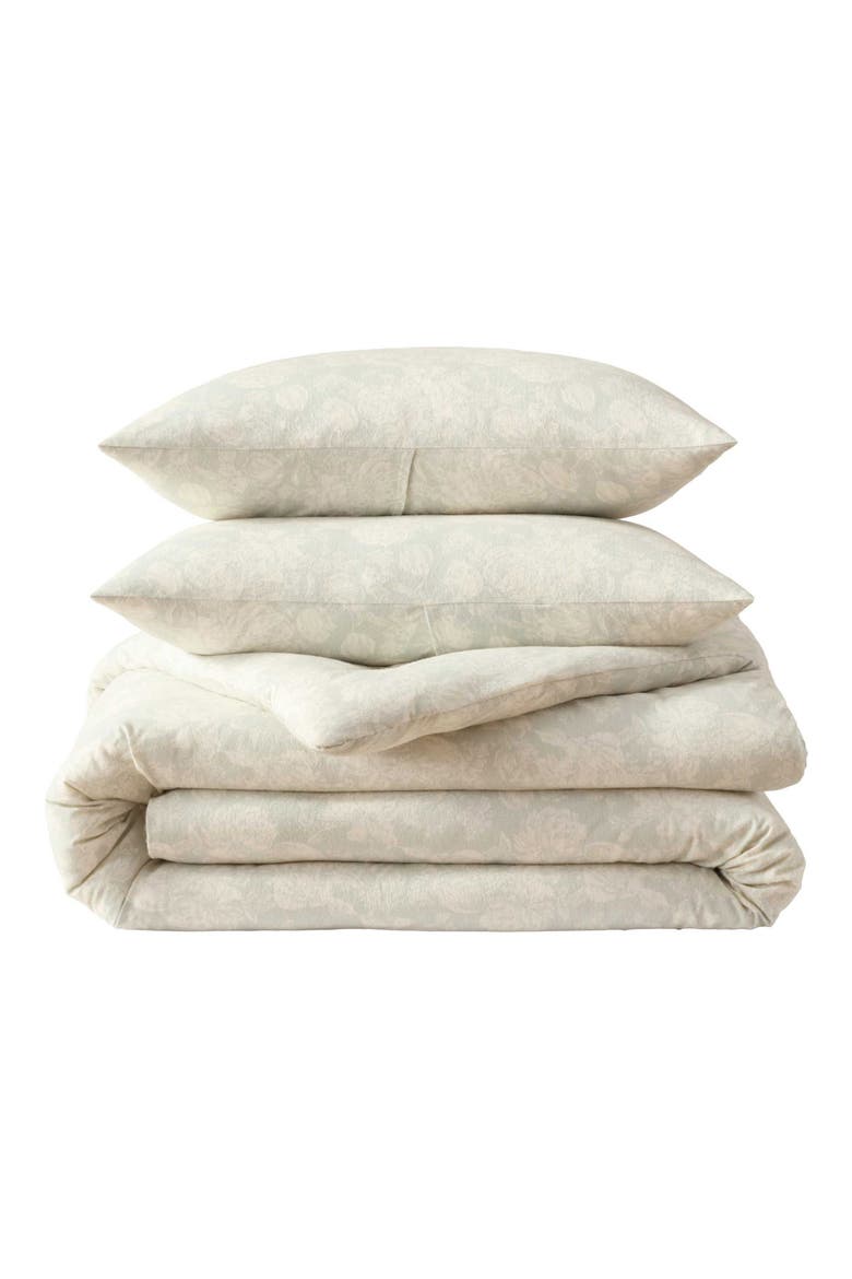 Meredith Cotton Flannel Comforter & Sham Set, Main, color, LIGHT GREY