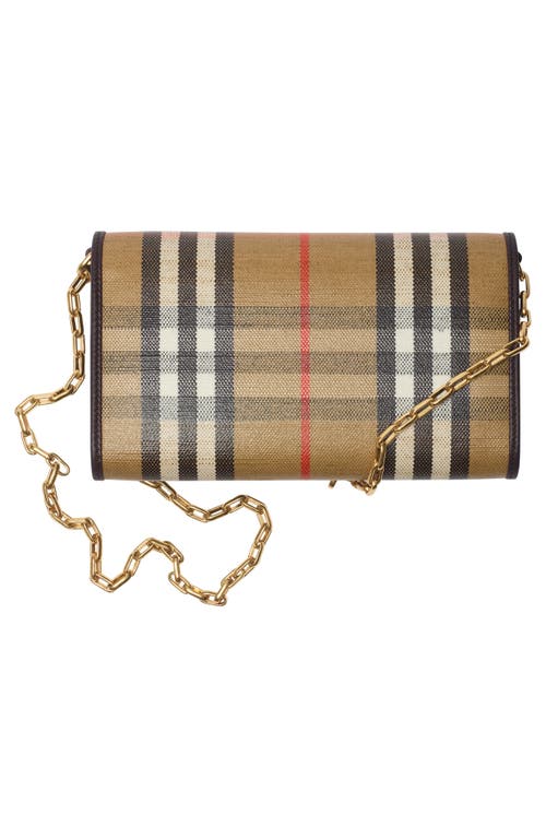 Burberry Highlands Coated Canvas Wallet On A Chain In Pink