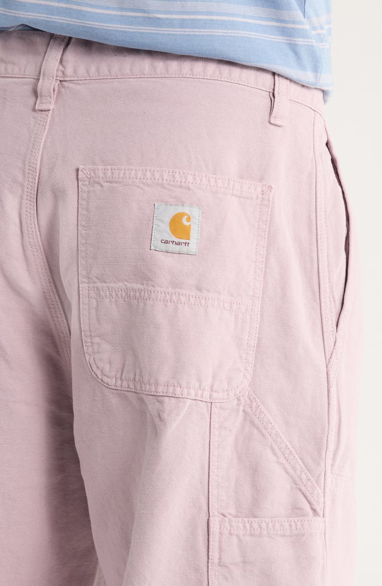 Carhartt Work In Progress Walter Double Knee Cotton & Linen Canvas Pants, Alternate, color, Pink Fog (Garment Dyed)