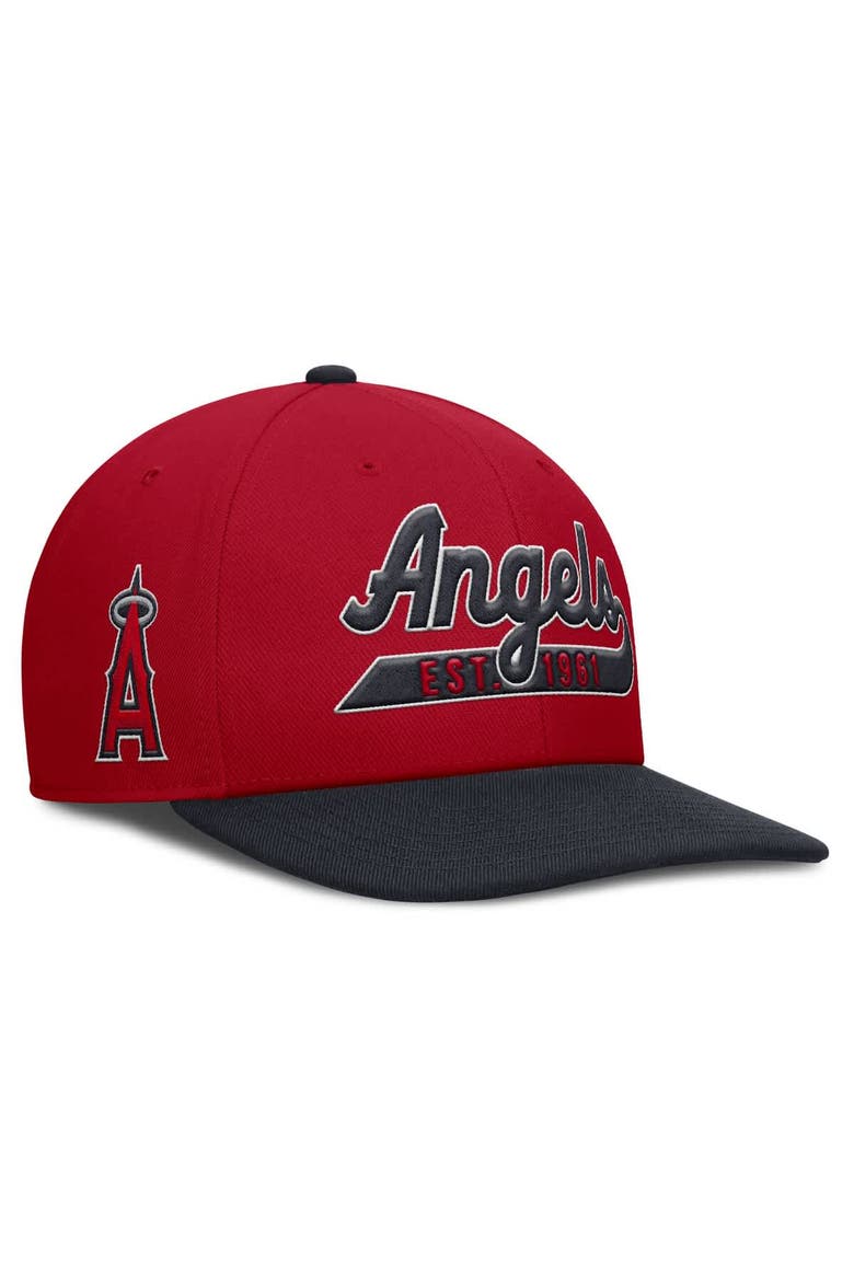 Men's Nike Red/Navy Los Angeles Angels Pro Performance Snapback Hat, Main, color, Red