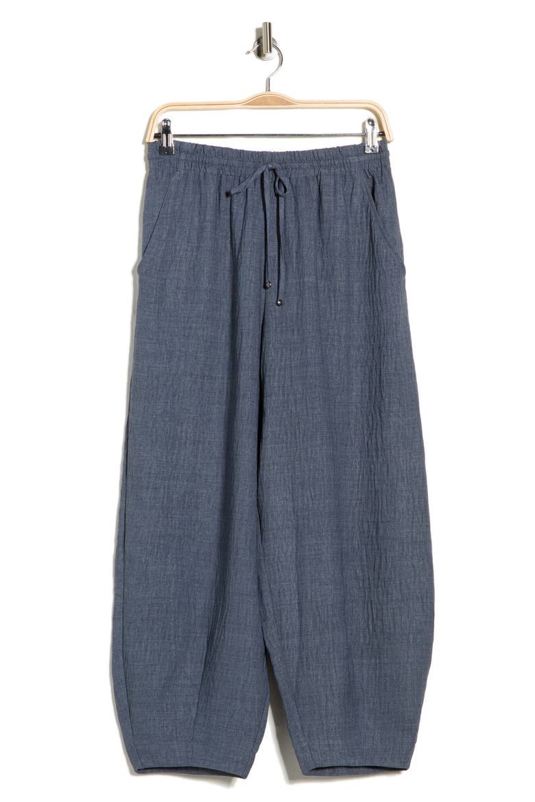 Drawstring Lantern Pants, Alternate, color, HEATHER BLUE STEEL
