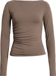 Open Edit Ruched Side Top