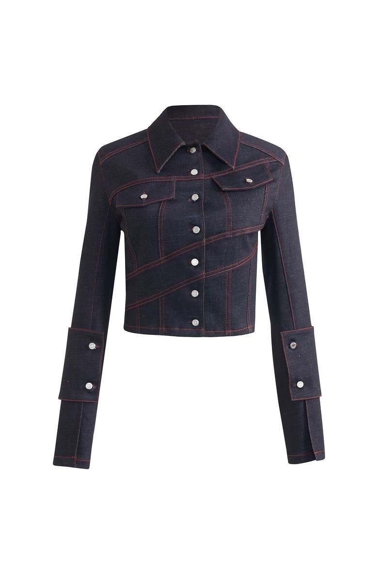 Davidson Jacket With Cross Sewed Detail, Main, color, Deep Blue