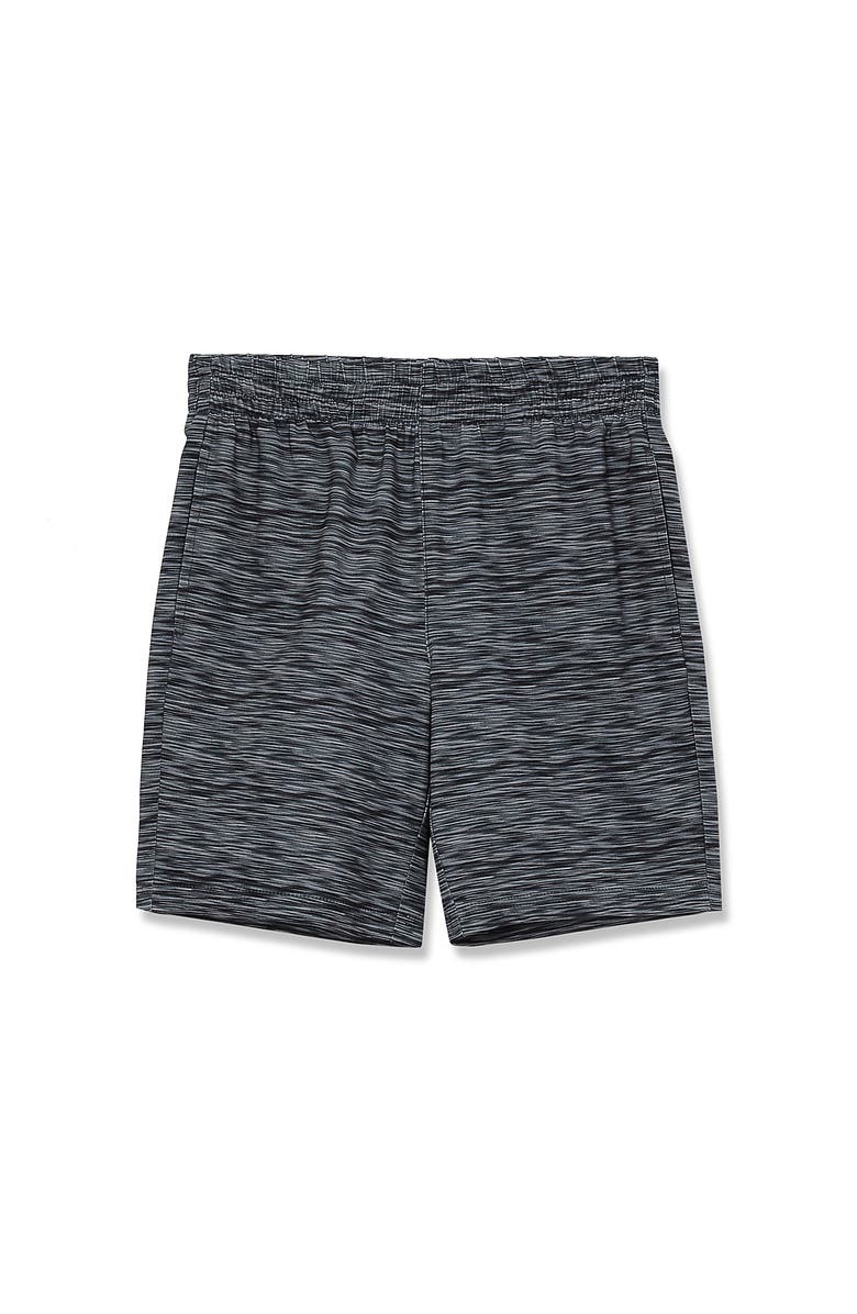 Lands' End Boys Pattern Active Shorts, Main, color, Black Space Dye