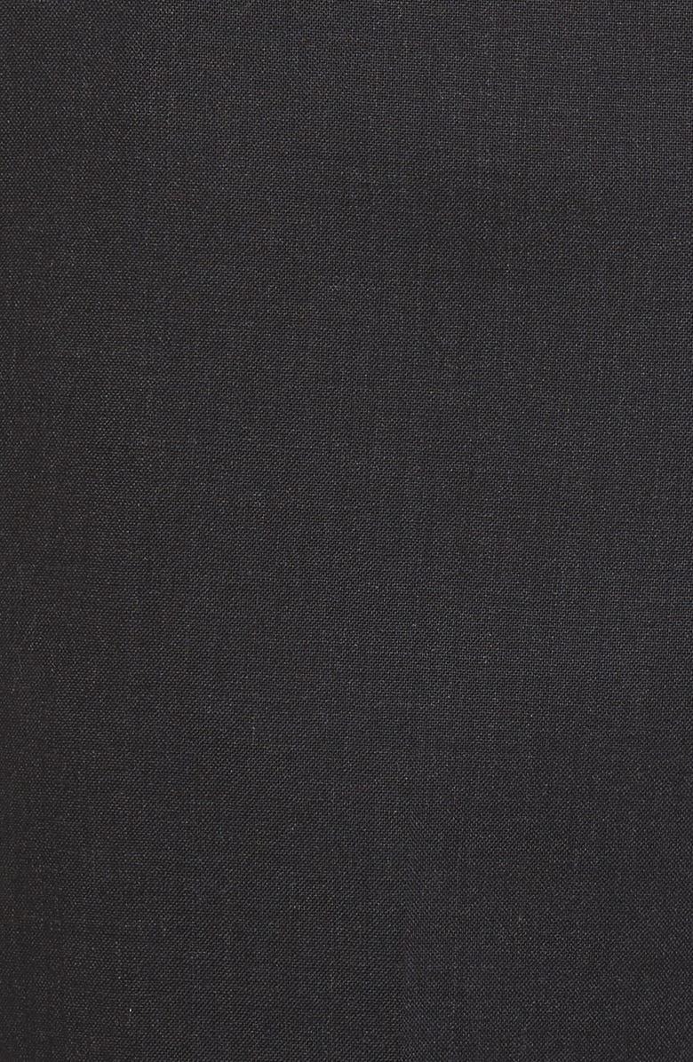 Berle Lightweight Plain Weave Flat Front Classic Fit Trousers, Alternate, color, Charcoal