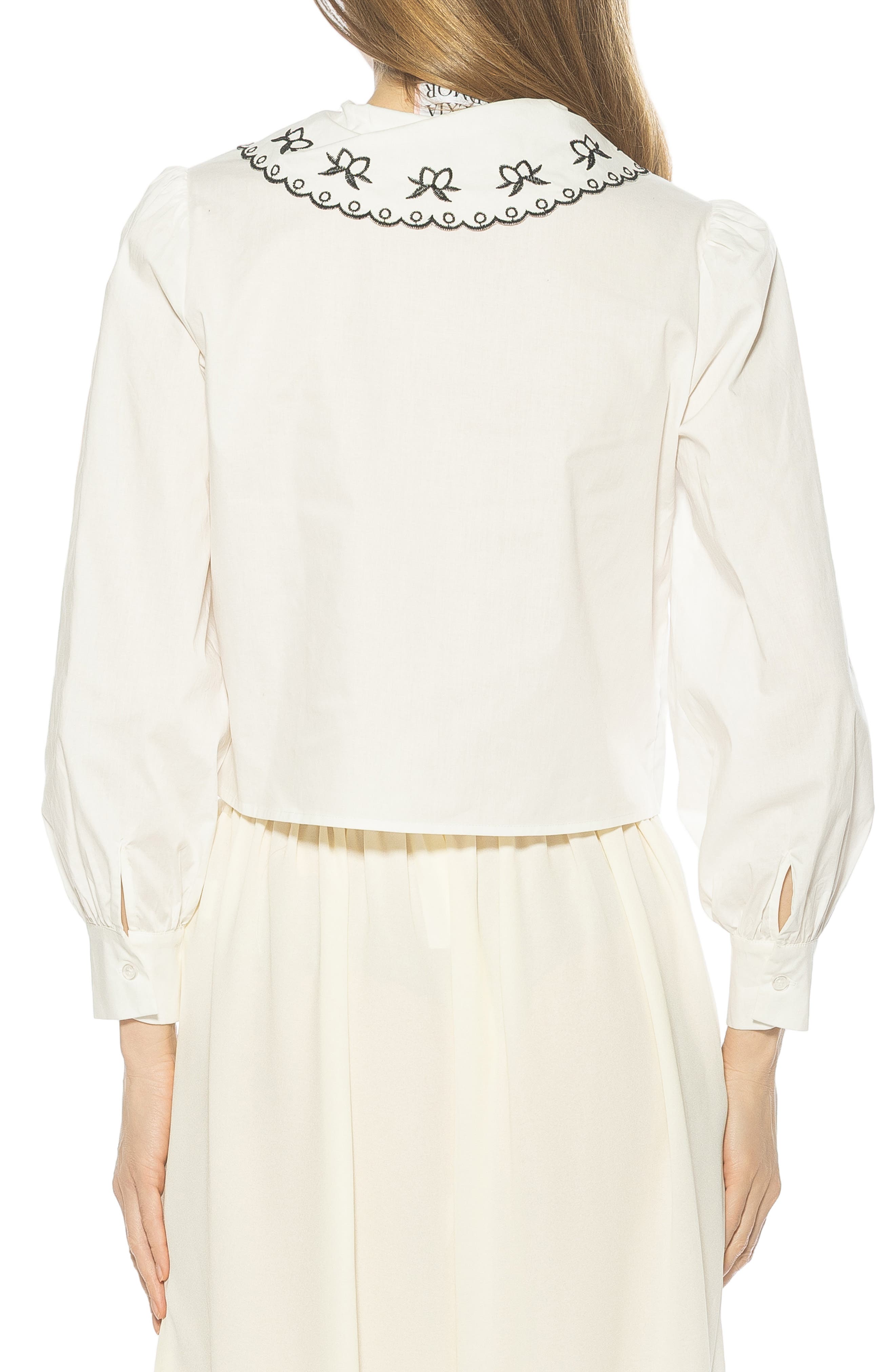 Issey Embroidered Collar Button-Up Shirt - image 4