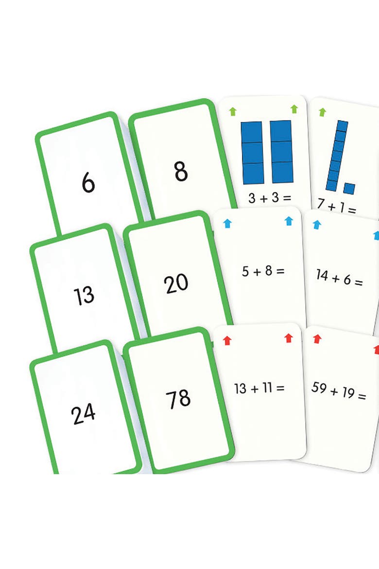 Addition Flashcards Medium, Alternate, color, Multicolored