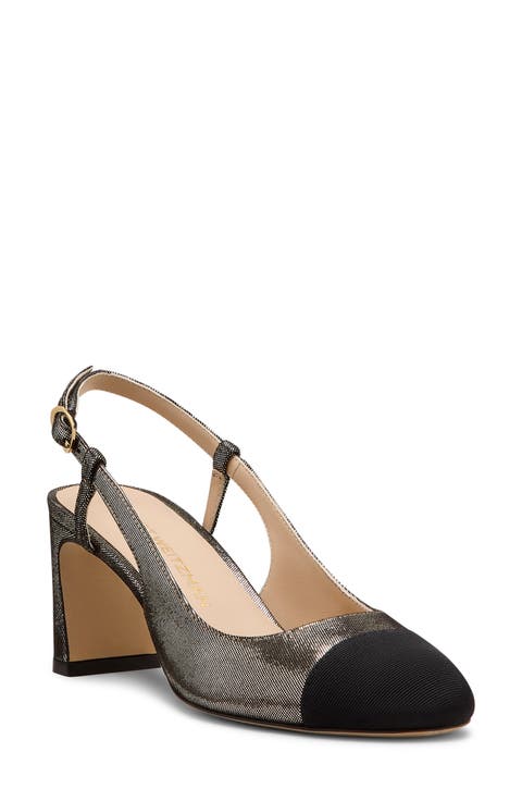 Babette Cap Toe Slingback 60 Pump (Women)