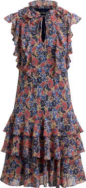 Lauren Ralph Lauren Floral Tiered Georgette Dress