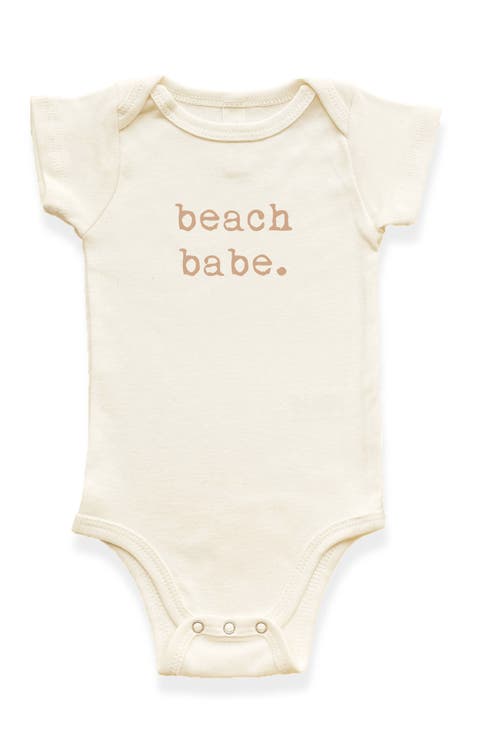 Beach Babe - Organic Short Sleeve Baby Bodysuit