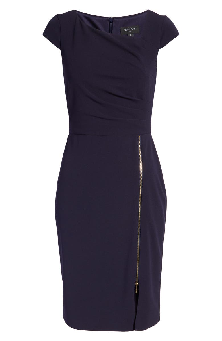 Tahari ASL Side Zip Sheath Dress, Alternate, color,
