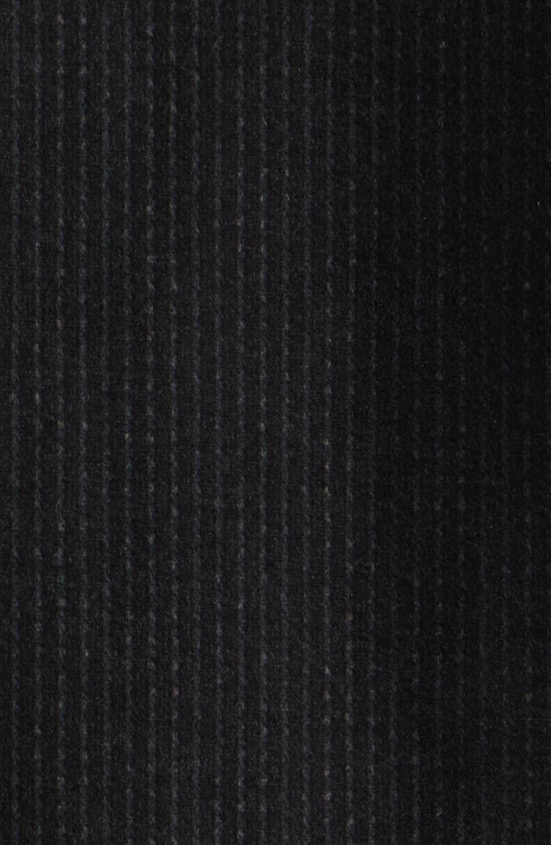 Wit & Wisdom Stripe Puff Shoulder Blazer, Alternate, color, Black