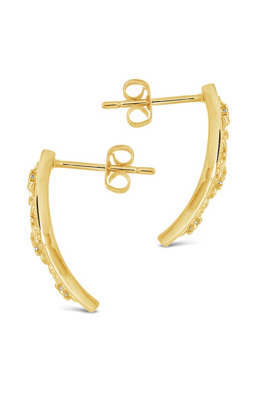 Sterling Forever Gold-tone Or Silver-tone Cubic Zirconia Detail Flower Pendant Ophelia Studs